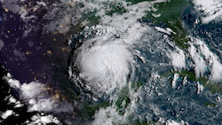 Satellite image of Hurricane Harvey