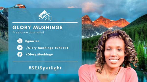 #SEJSpotlight graphic for Glory Mushinge