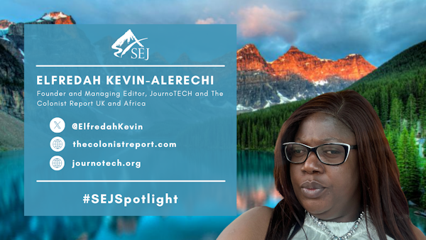 #SEJSpotlight graphic for Elfredah Kevin-Alerechi